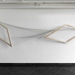 spruce, string 21/04, 159 x 542 x 20 cm, 2021, Installation at Kunstverein Region Heinsberg
