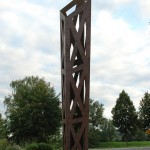 Kirchhainer Wegzeichen, corten steel 15/04, height 5,50 m